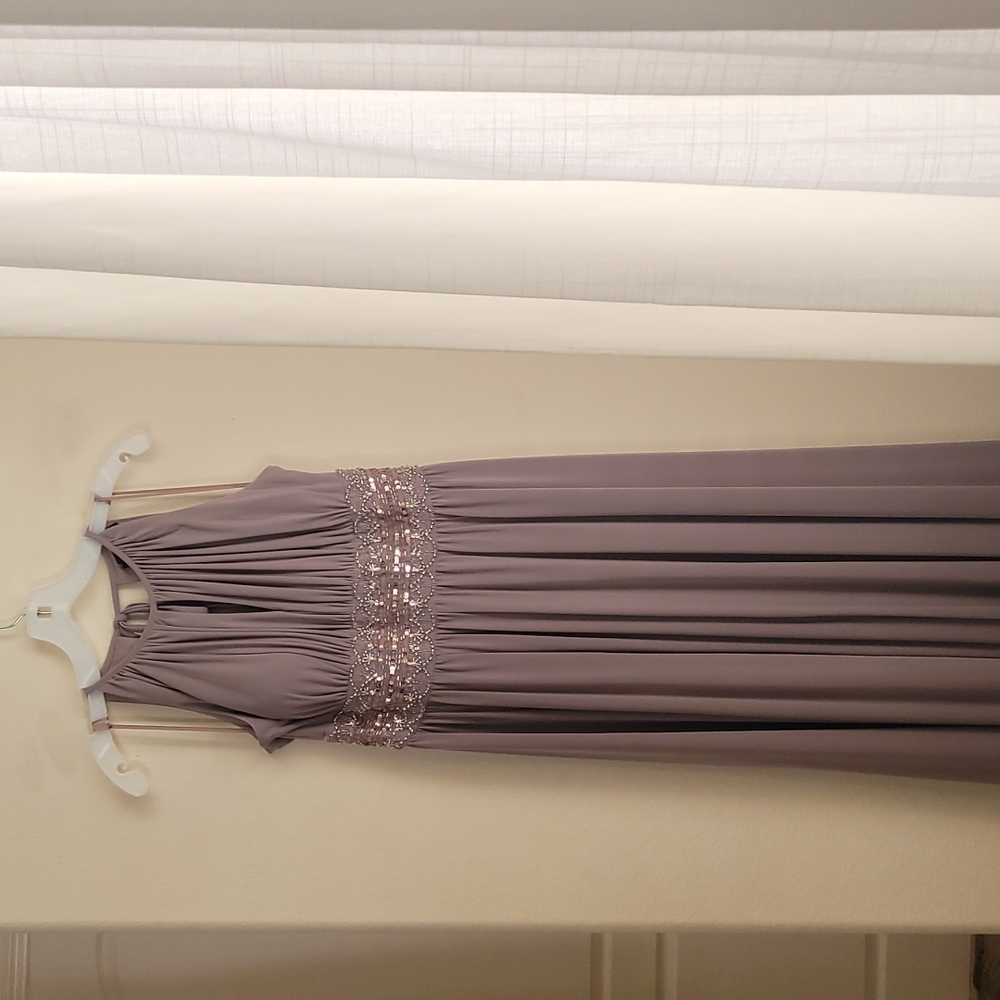 R&M Richards Bridesmaid Dress - taupe, size 4